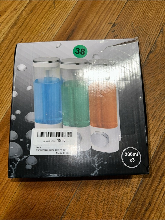 Other - Triple Wall-Mount Soap Dispenser Set - Blue, Green, Orange